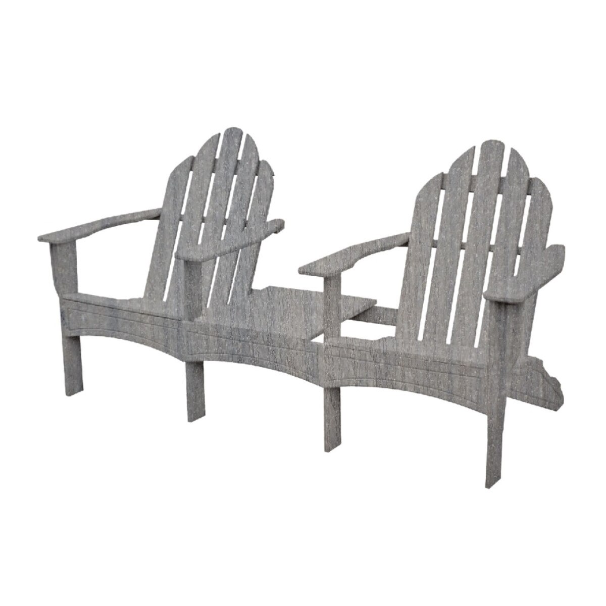 Double Adirondack Coastal Gray